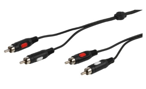 Cable Vivanco 46013 2 Conectores RCA Negro 2.5 Metros