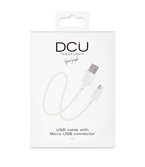 Cable DCU 30401225 USB - Micro USB Blanco Redondo 1M