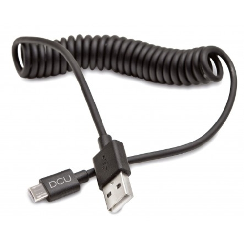Cable DCU 30401250  USB Tipo A- Micro USB Rizado Negro  