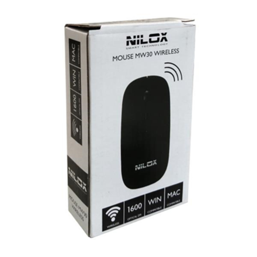 Ratón Nilox MW30 Negro Inalámbrico 1600DPI 4 Botones   