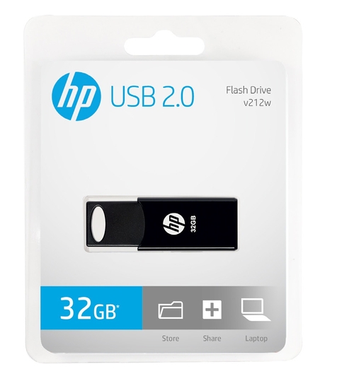Pendrive Hp HPFD212W32-BX 32GB Negro 9Gr USB 2.0