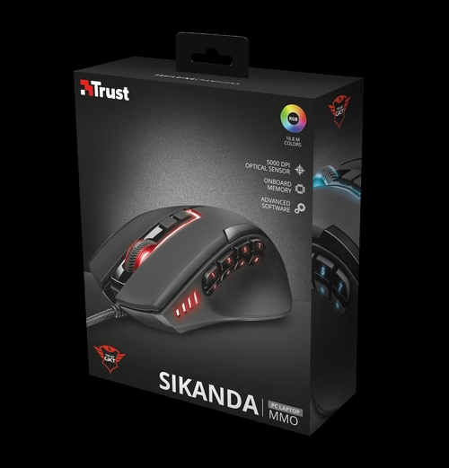 Ratón Trust GXT 164 SIKANDA MMO Cable 80CM USB 2.0   