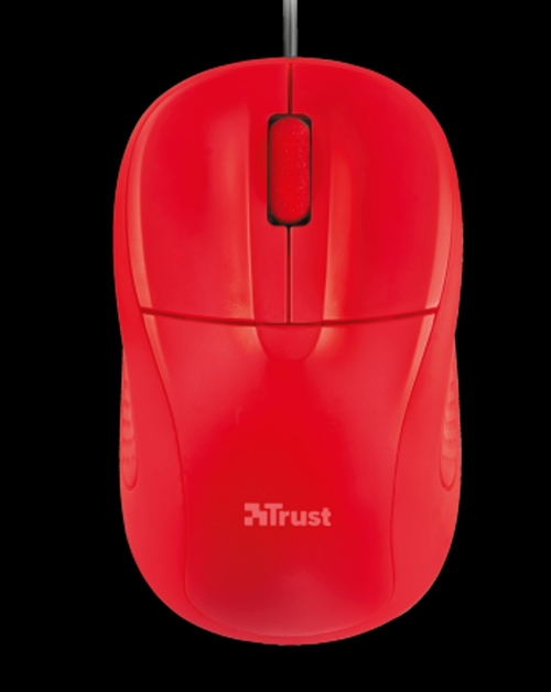 Ratón Trust Primo Compact Rojo 150CM Óptico 1000DPI USB    