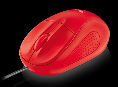 Ratón Trust Primo Compact Rojo 150CM Óptico 1000DPI USB    