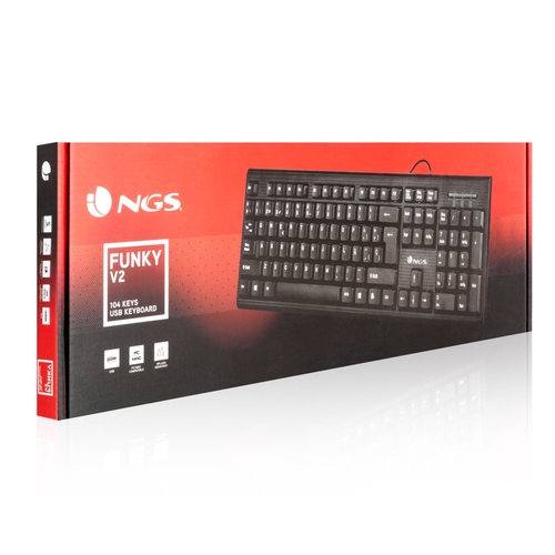 Teclado Ngs FunkyV2 Membrana PlugPlay Negro