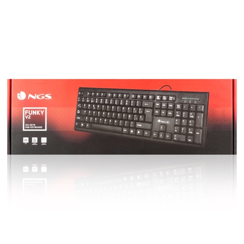 Teclado Ngs FunkyV2 Membrana PlugPlay Negro