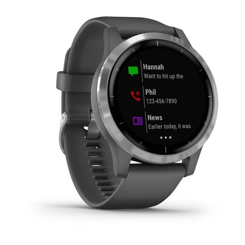 GARMIN VIVOACTIVE 4 Gris Plata - Reloj Deportivo 45 MM GPS