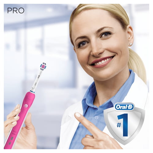 ORAL B PRO-2500 Rosa - Cepillo Eléctrico Batería