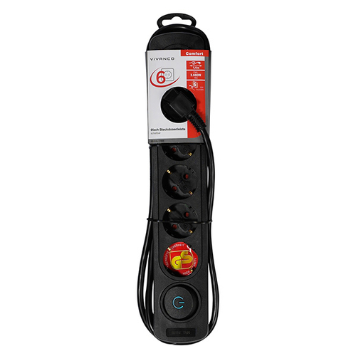 Regleta Vivanco 37648 Comfort Line 6 Tomas Interruptor 1.4M