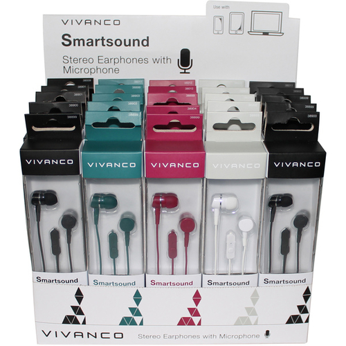 VIVANCO Botón 38009 Negro - Auricular Con cable