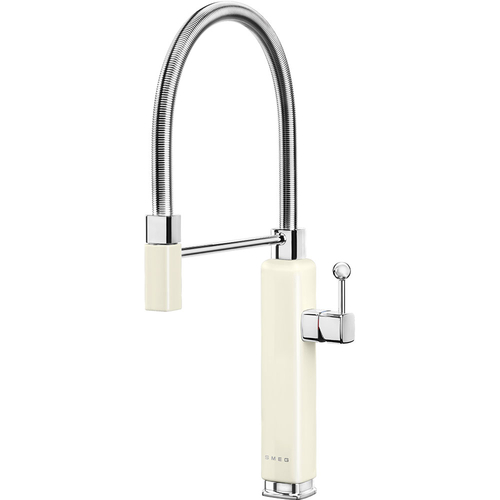 Grifo Smeg  MDF50CR Crema    Años 50 Caño extraíble