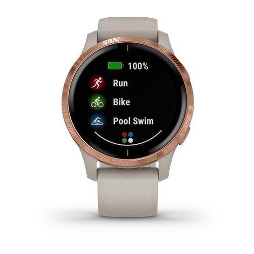 Reloj Inteligente Garmin Venu Beige Oro Rosa 7 Actividades