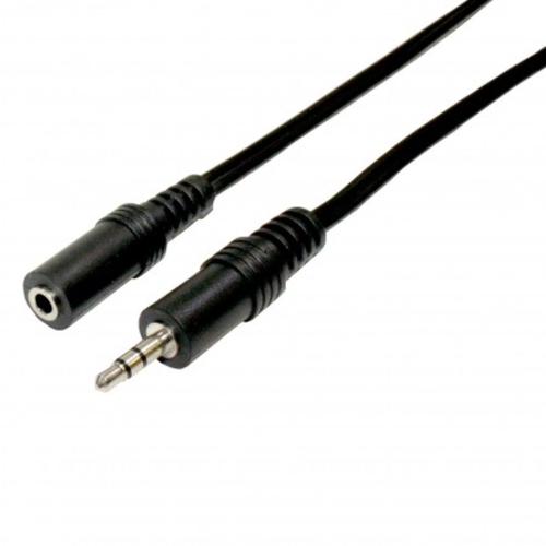 Cable Audio DCU JACK Macho-Hembra 1.5M Negro ABS