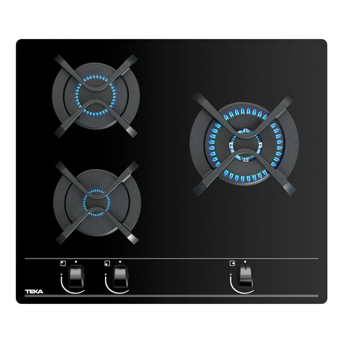 TEKA  GBC63010KBB CRISTAL NEGRO  - Placa de Gas 60CM BUTANO 
