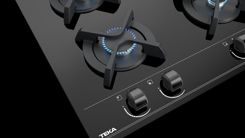 TEKA GBC 64000 CRISTAL NEGRO - Placa de Gas 60CM NATURAL 