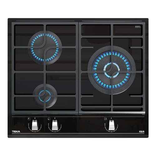 TEKA GZC 63310 XBN CRISTAL NEGRO  - Placa de Gas 60CM NATURAL 