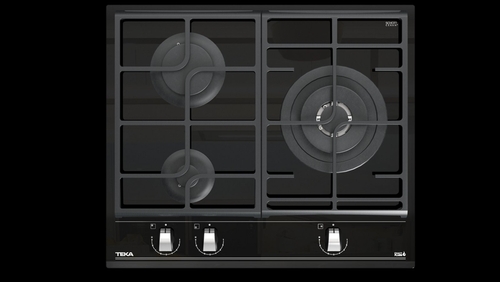 TEKA GZC 63310 XBB CRISTAL NEGRO  - Placa de Gas 60CM BUTANO 