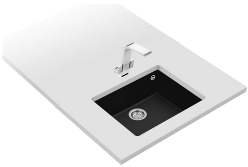 Fregadero Teka SQUARE 50.40 TG NEGRO Tegranite 1 Seno