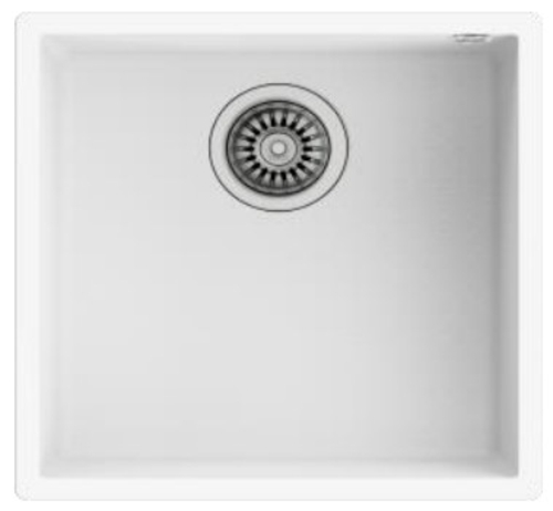 Fregadero Teka SQUARE 40.40 TG BLANCO Granito 1 Cubeta