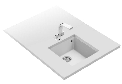 Fregadero Teka SQUARE 40.40 TG BLANCO Granito 1 Cubeta