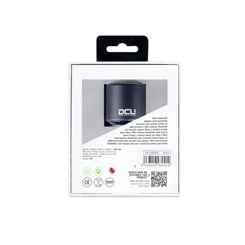 DCU DCU-34156000 Negro - Altavoz Portátil 3W