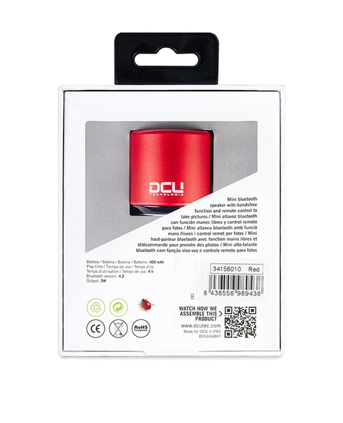 DCU 341516010 Rojo - Altavoz Portátil 3W