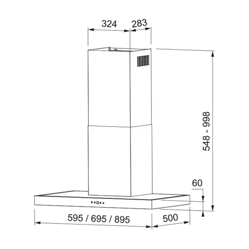 MEPAMSA SILUETA XLA 70 INOX  - Campana Decorativa 70cm