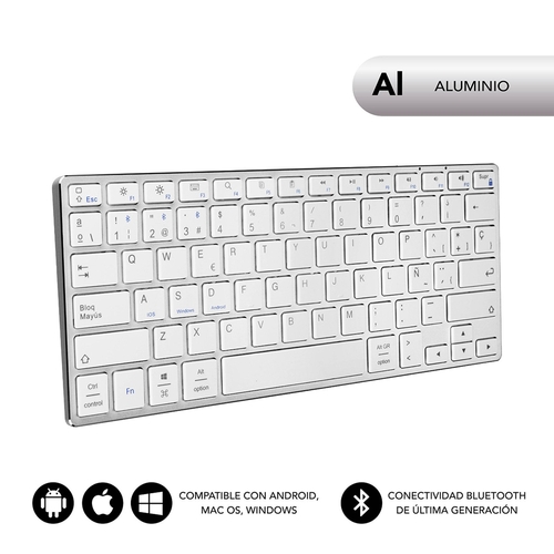 Teclado Inalámbrico Subblim SUB-KB-3ADC200 Plata 30 Días