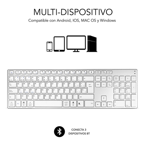 Teclado Inalámbrico Subblim SUB-KB-3ADE300 Bluetooth 3.0   