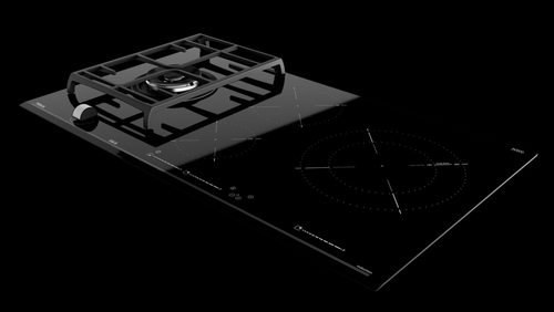 TEKA JZC 94313 ABN Cristal Negro  - Placa Mixta 90cm Inducción + Gas natural 