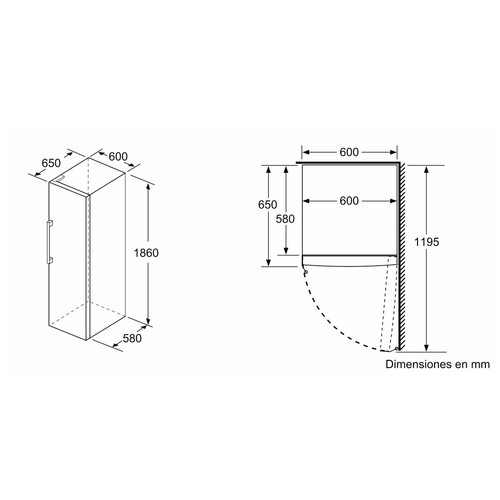 BALAY 3GFF563ME INOX - Congelador Vertical No Frost 