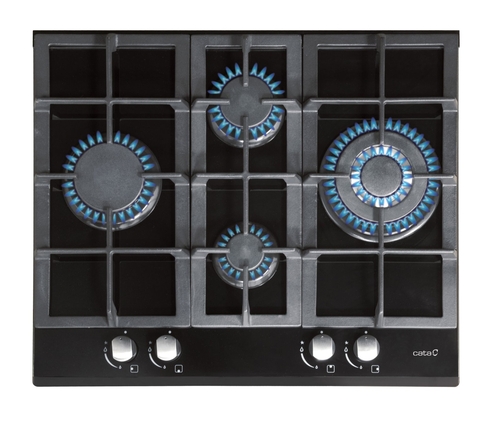 CATA LCI 6031BK Negro  - Placa de Gas 64cm Natural/Butano