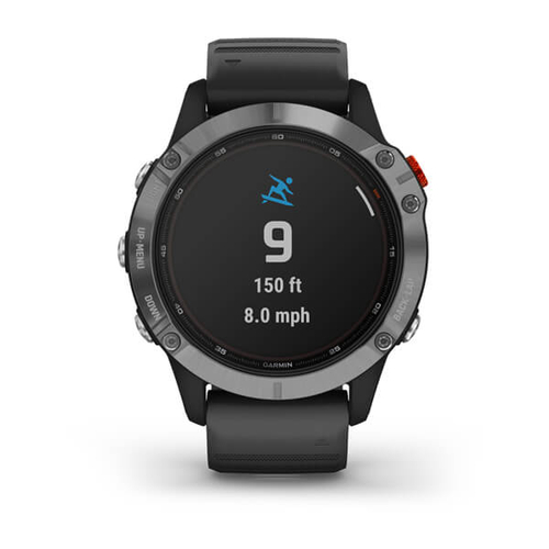 Reloj Pulsera Garmin Fenix 6 Solar Plata/Negro 47MM GPS