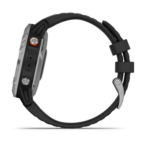 Reloj Pulsera Garmin Fenix 6 Solar Plata/Negro 47MM GPS