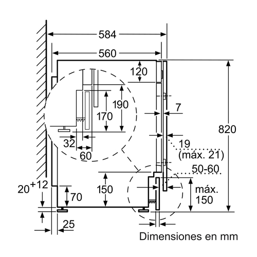 BOSCH WKD24362ES E  INTEGRABLE  - Lavadora Secadora 7KG 4KG  1200RPM