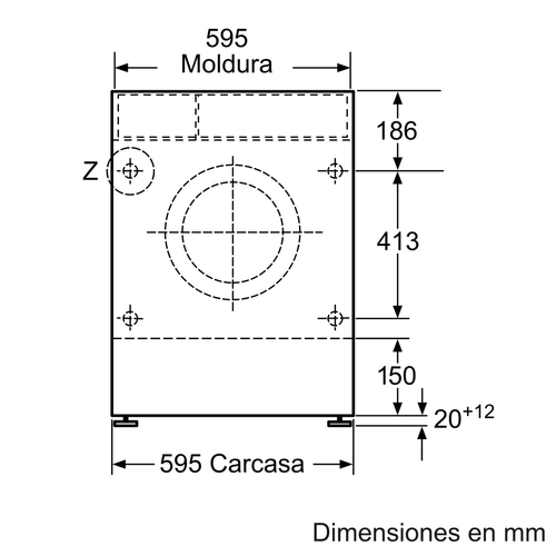 BALAY 3TW773B  INTEGRABLE  - Lavadora Secadora 7KG 4KG 1200RPM