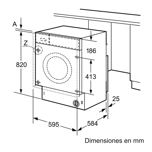 BALAY 3TW773B  INTEGRABLE  - Lavadora Secadora 7KG 4KG 1200RPM