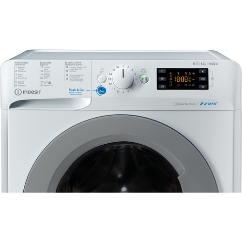 INDESIT BDE 861483x ws spt n BLANCA  - Lavadora Secadora 8KG/6KG 1400RPM