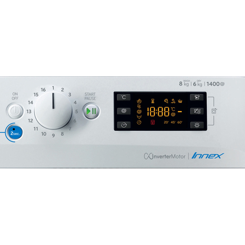 INDESIT BDE 861483x ws spt n BLANCA  - Lavadora Secadora 8KG/6KG 1400RPM