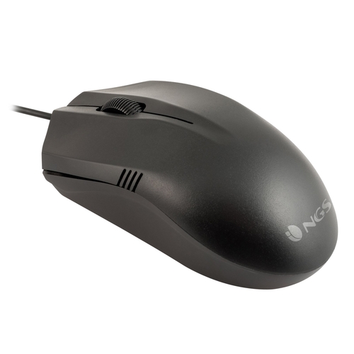 Ratón Ngs EASY BETTA Negro Cable PC 1000DPI  3 Botones