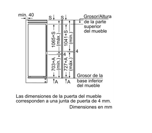 SIEMENS KI86FPDD0 Integrable - Frigorífico Combi NoFrost