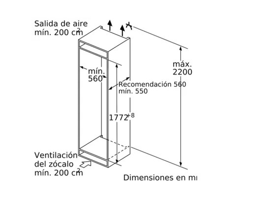 SIEMENS KI86FPDD0 Integrable - Frigorífico Combi NoFrost
