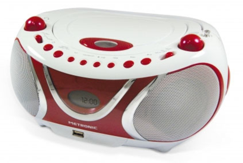 Radio CD/FM Metronic 477117 Cherry LCD Estéreo 2W