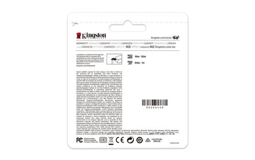 MicroSD Kingston CANVAS SELECT PLUS 128GB + Adaptador SD