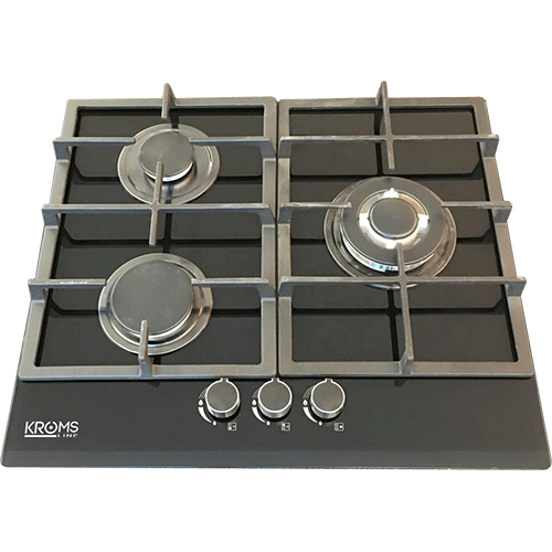 KROMSLINE KPG-3F-HFU Negro - Placa de Gas 60CM
