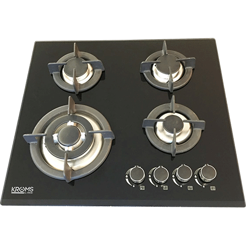 KROMSLINE KPCG-4F-CR Negro - Placa de Gas 60CM