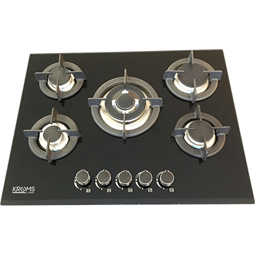 KROMSLINE KPCG-5F-CR Negro - Placa de Gas 70CM