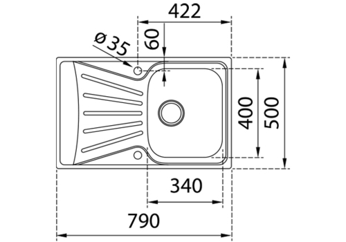 Teka STARBRIGHT 45 E-XP 1C 1E - Fregadero