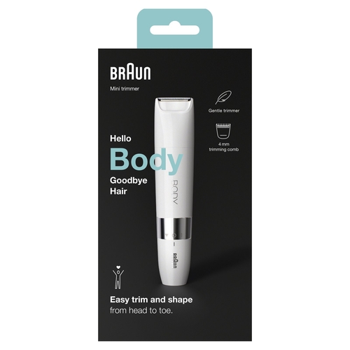 BRAUN BODYGROOM BS-1000 Blanco - Depiladora Pilas AA