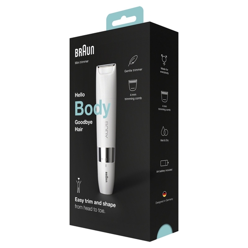BRAUN BODYGROOM BS-1000 Blanco - Depiladora Pilas AA